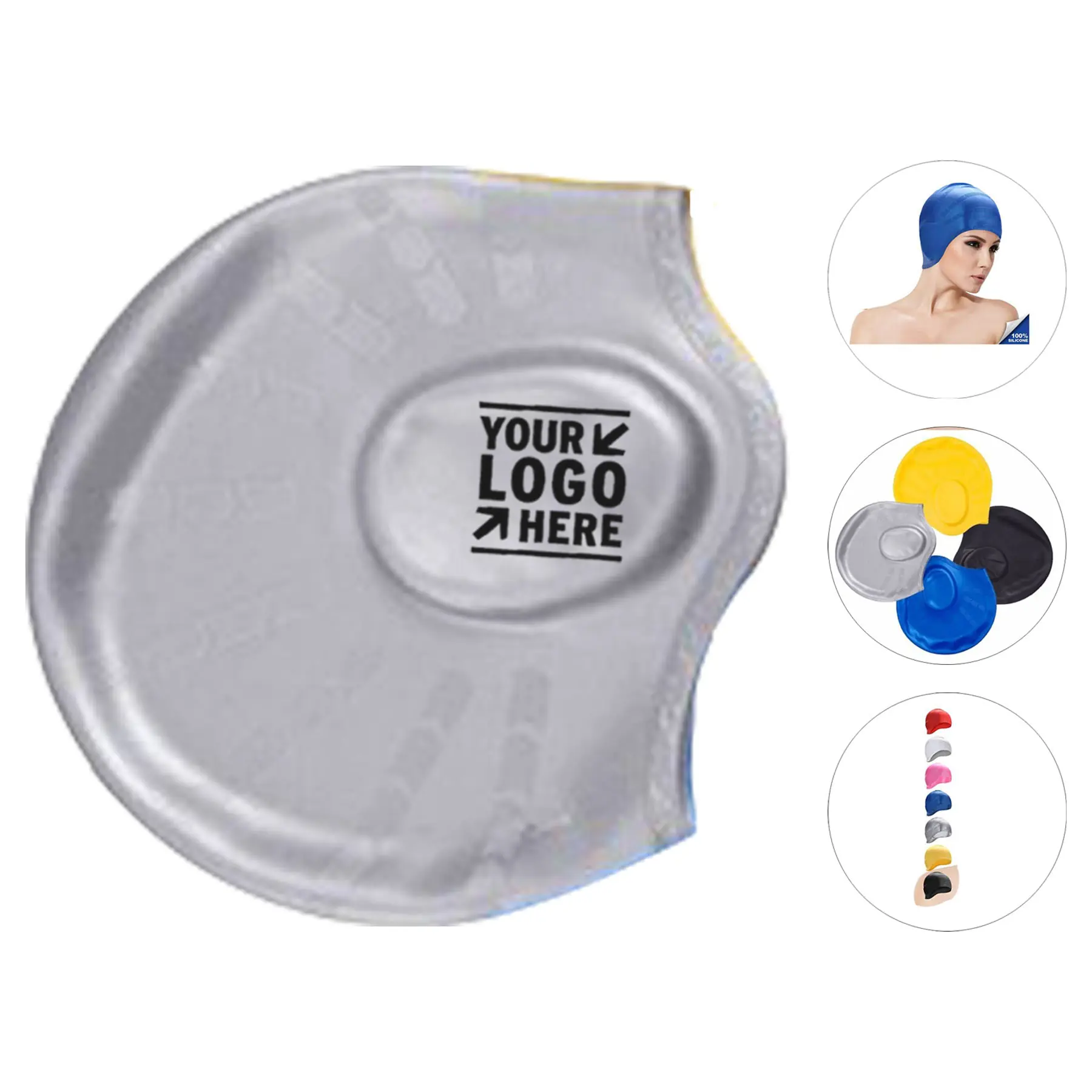 AquaGuard Silicone Swim Cap 2