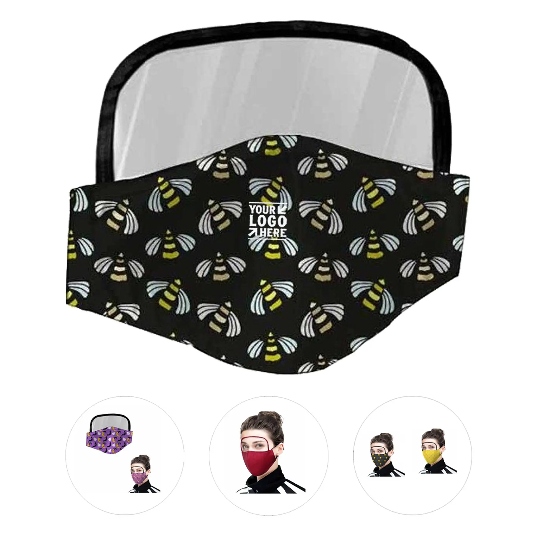 Reusable Protective Face Cover with Transparent Panel 2