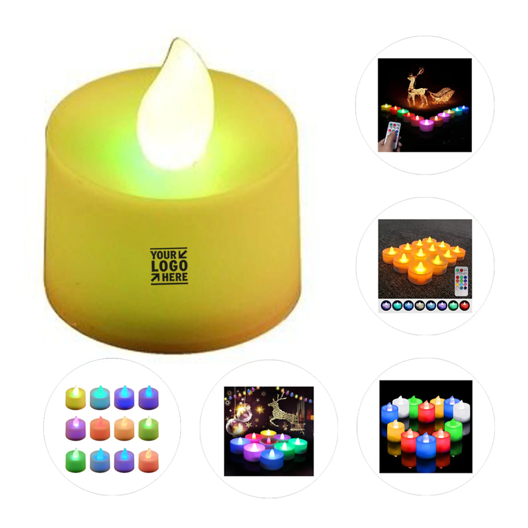Vibrant Glow LED Flameless Tealight Candle with Remote Control 2