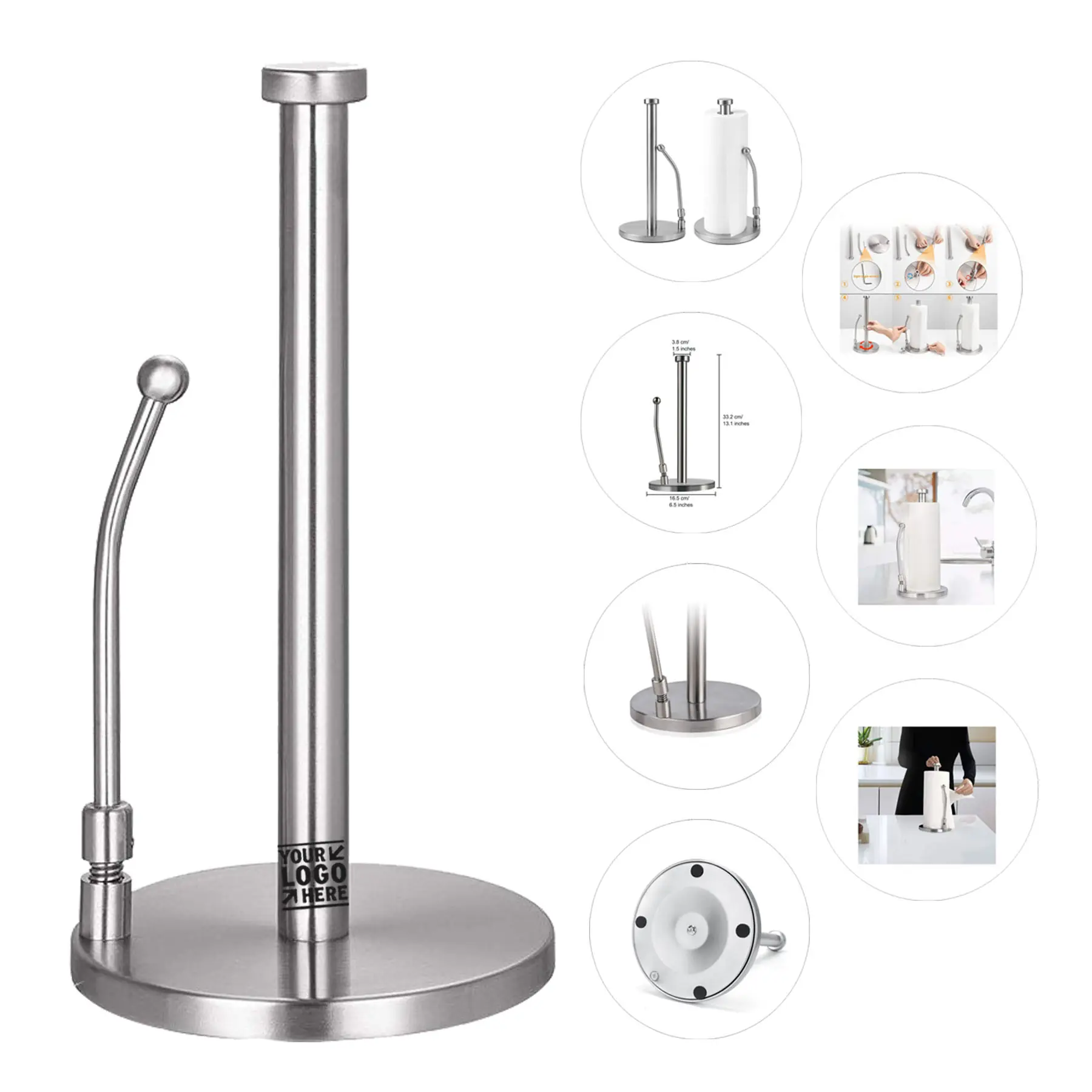 Stainless Steel Paper Towel Stand 2