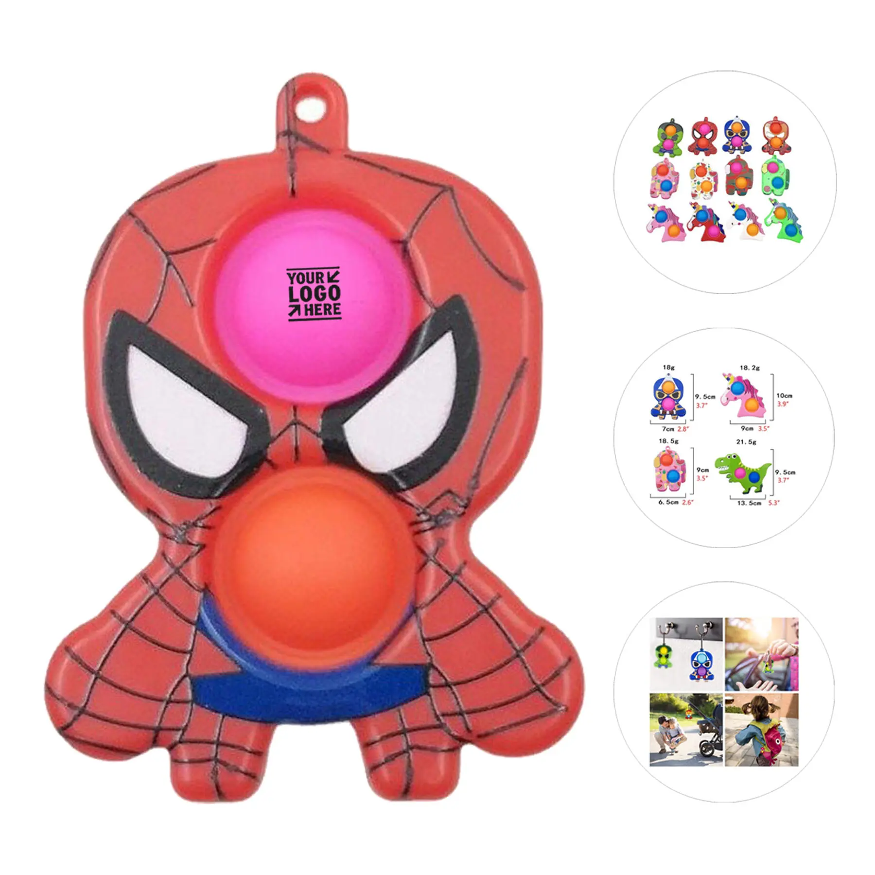 Stress Relief Silicone Keychain Toy 2