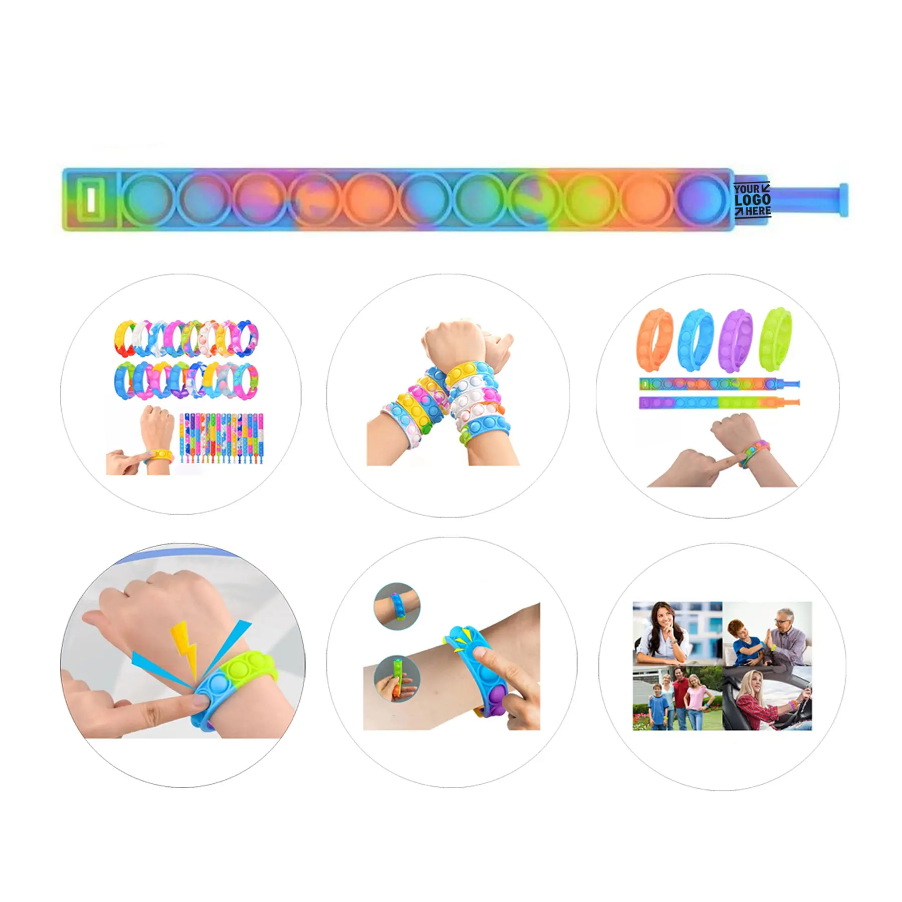 Colorful Bubble Popper Wristband Sensory Toy 2