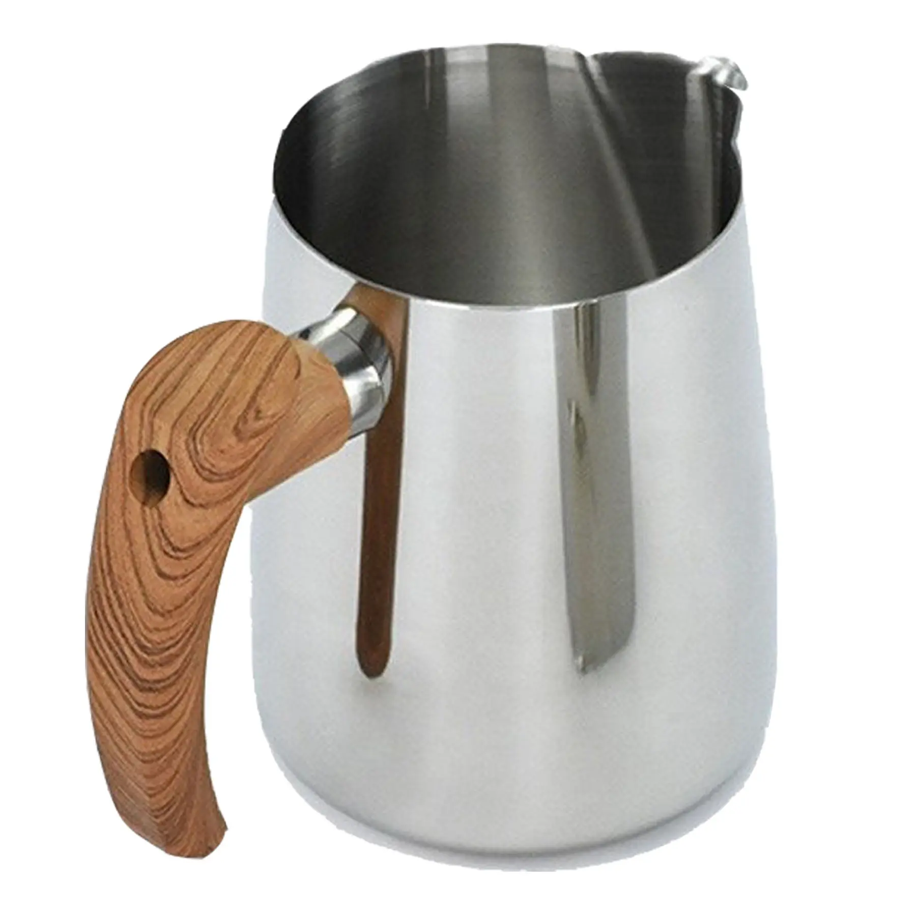Wooden Handle Milk Frothing Jug