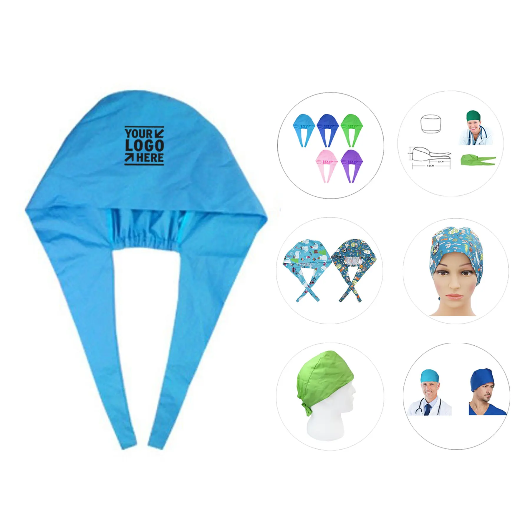 Professional Medical Cotton Bouffant Cap 2