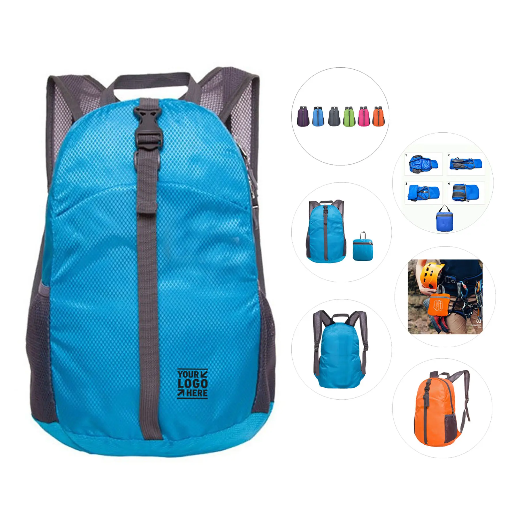 Compact Foldable Water-Resistant Sports Backpack 2