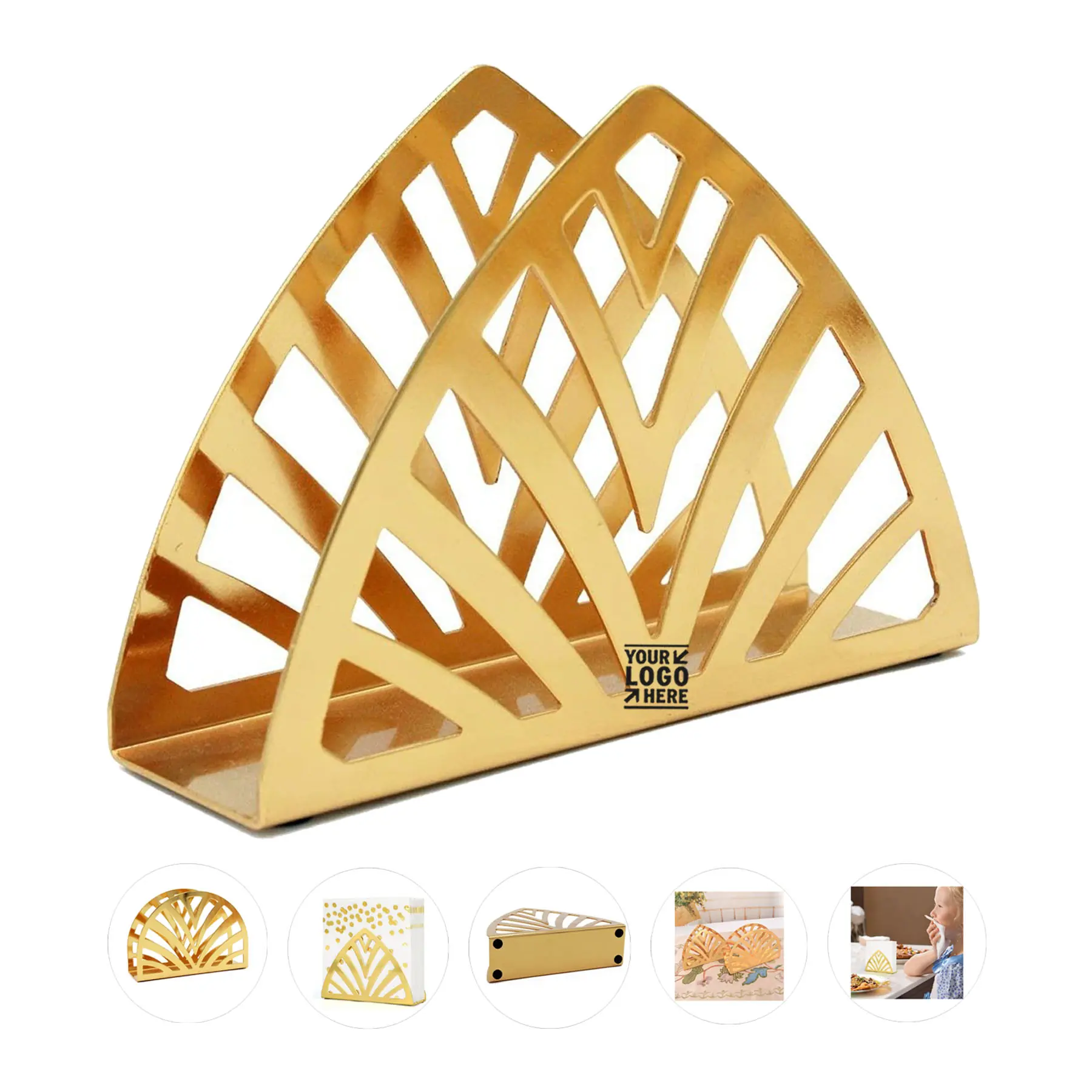Elegant Gold Table Napkin Organizer 2