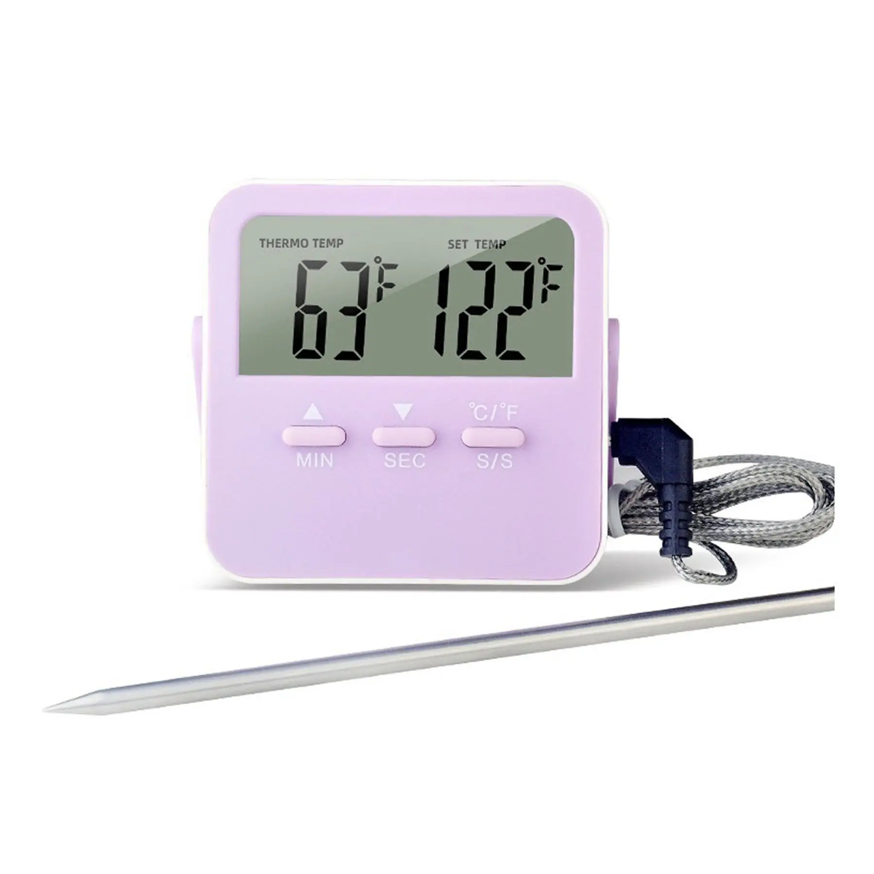 Digital Kitchen Thermometer with Timer and Probe