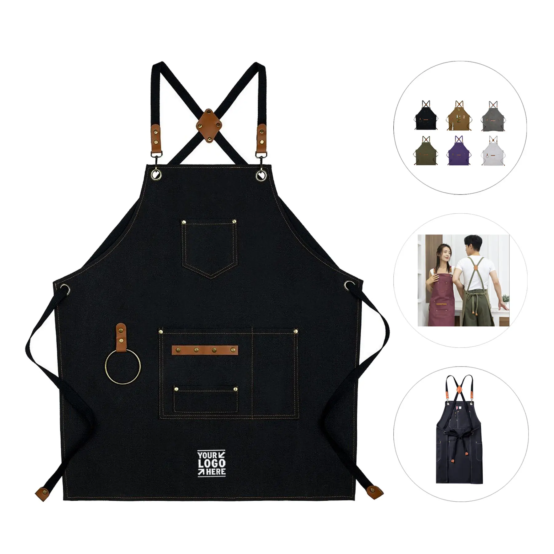 Versatile Utility Apron with Adjustable Back and Storage 2