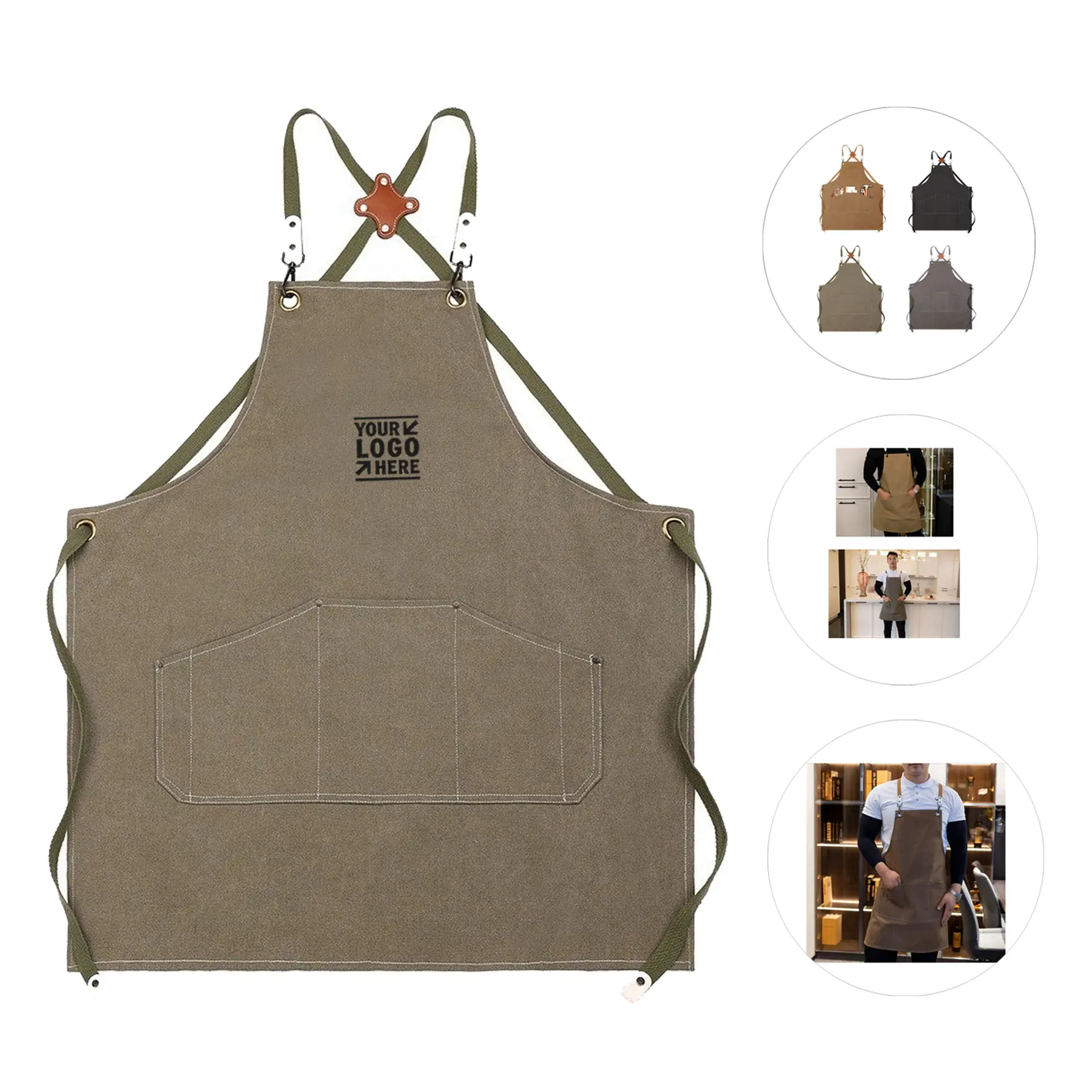 Professional Chef's Utility Apron with Adjustable Fit 2
