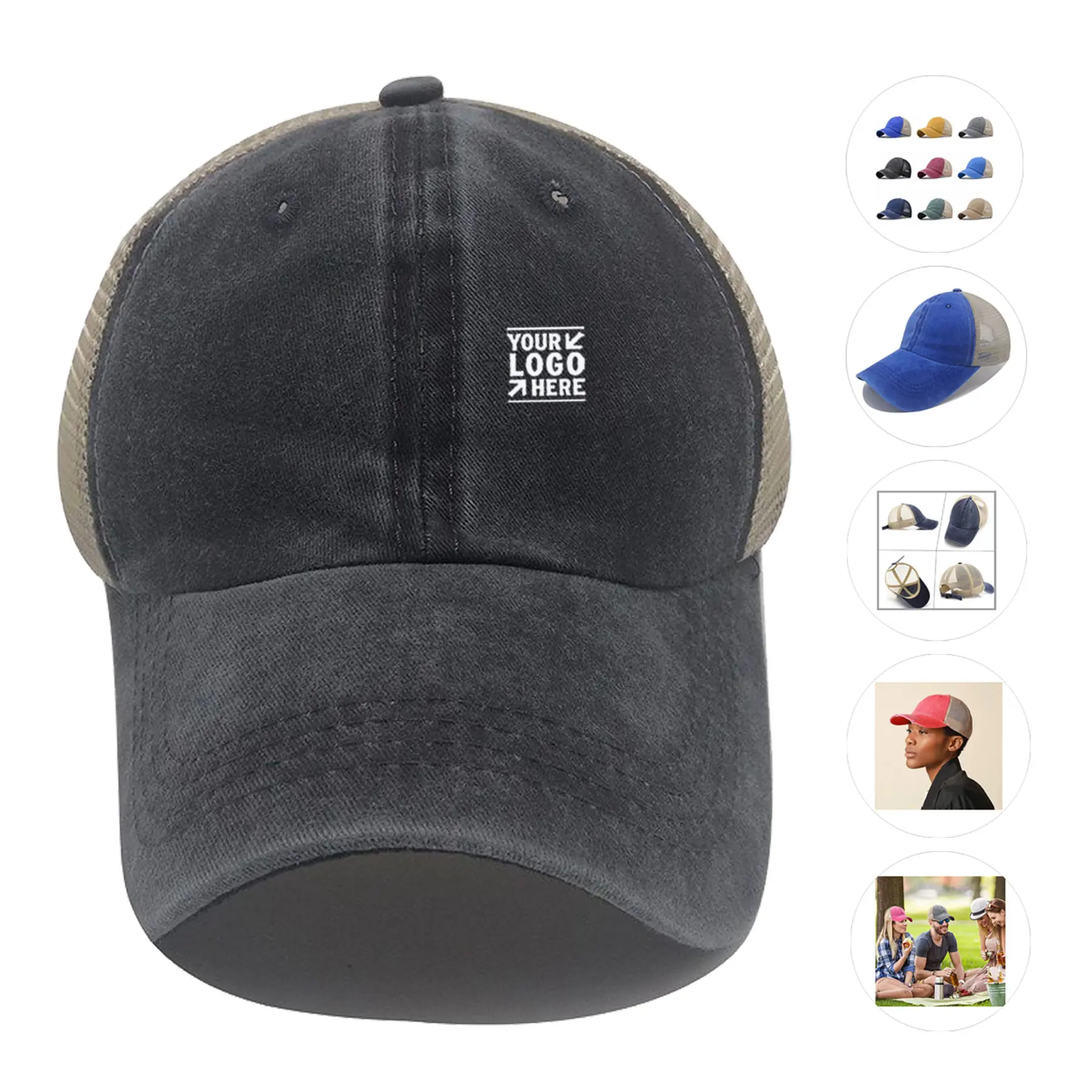 Classic Distressed Mesh Cap 2