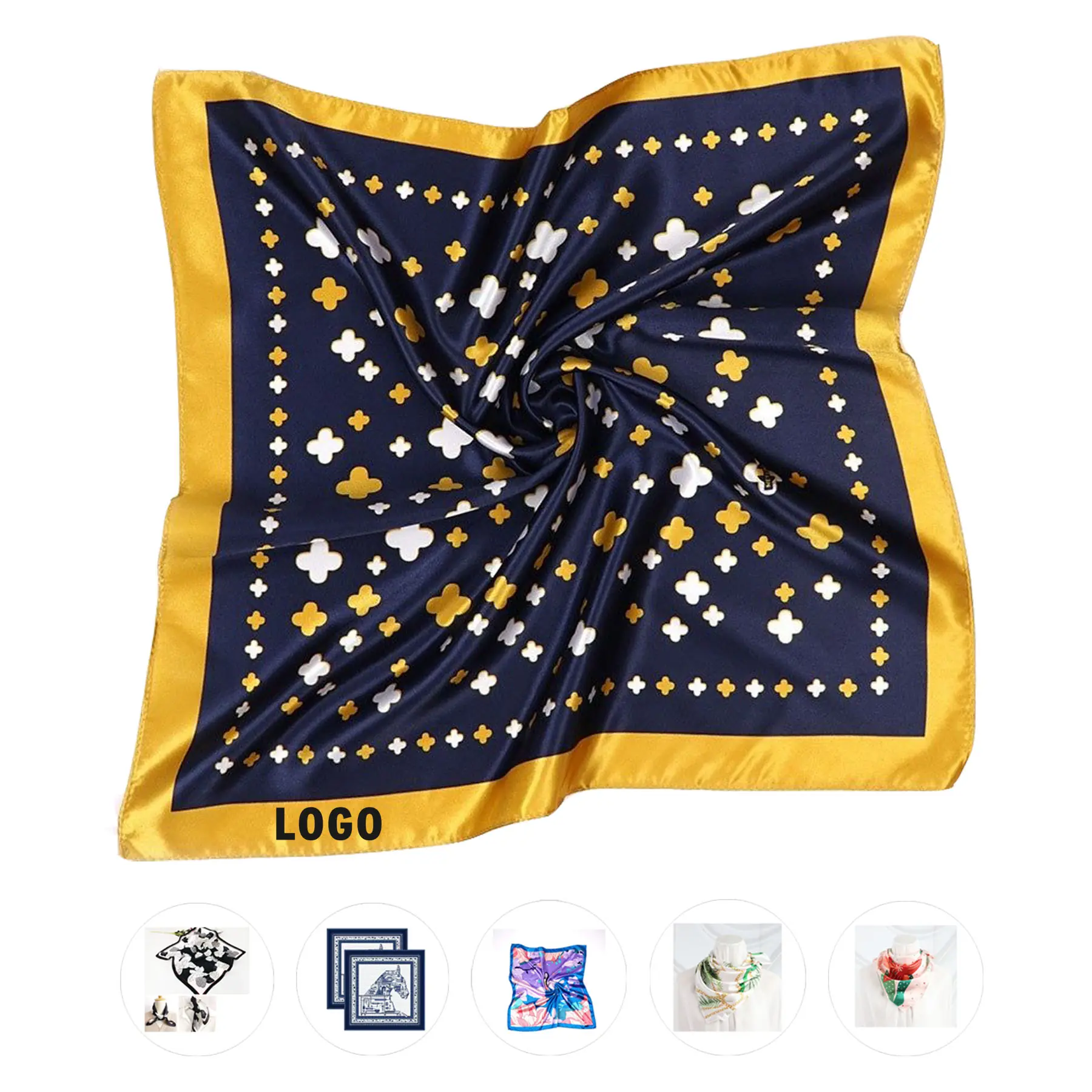 Personalized Multicolor Silk Scarf 2