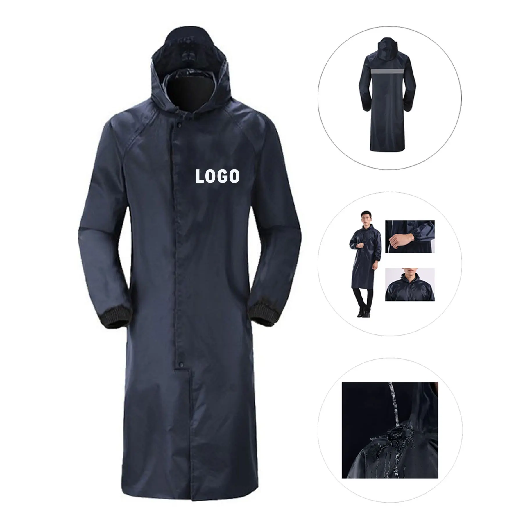 Premium Hooded Rain Poncho 2