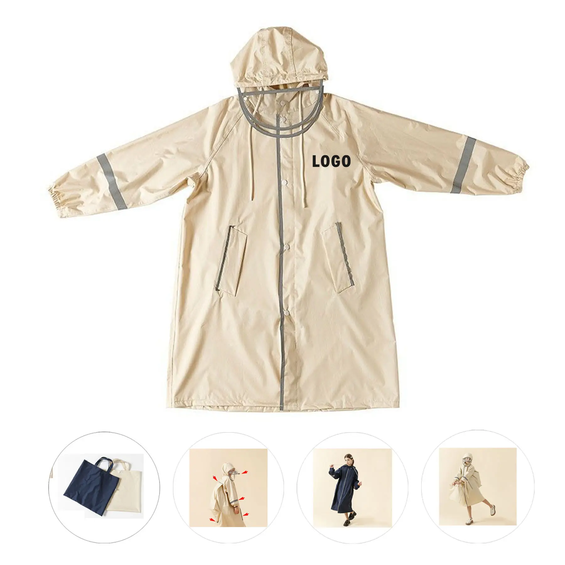 Children's Pongee Rain Poncho 2