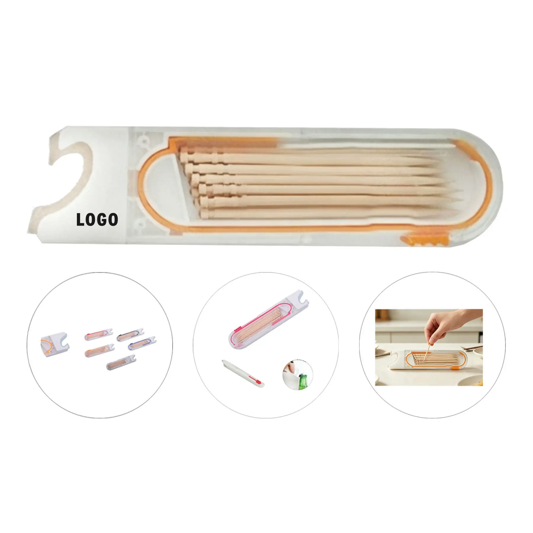 Compact Toothpick Dispenser with Opener 2