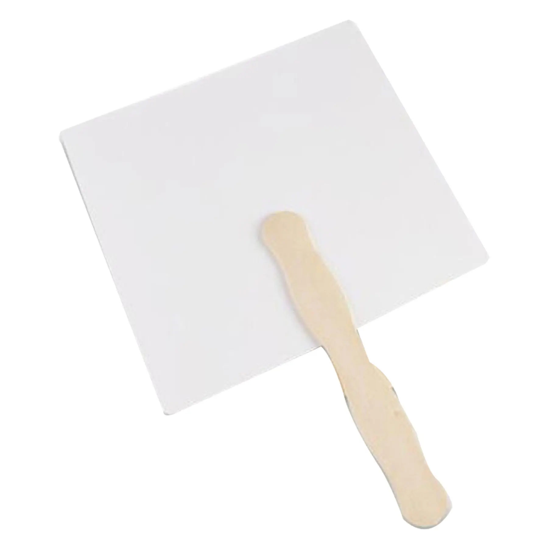 Personalized Paper Fan with Wooden Handle
