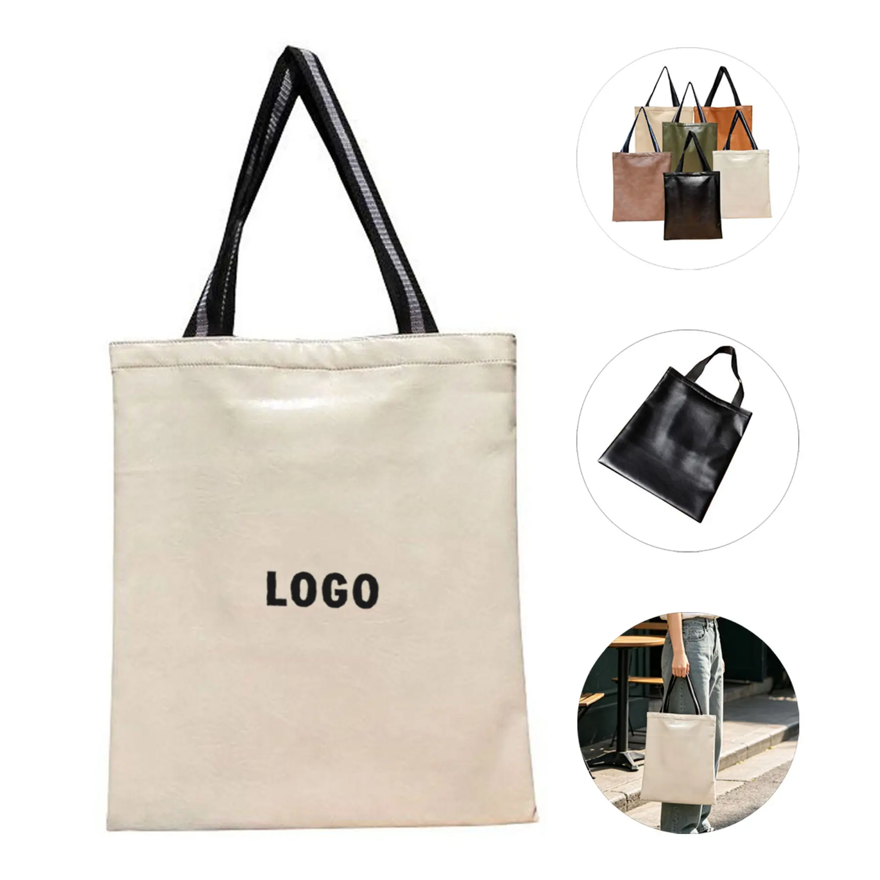 Stylish PU Leather Tote Bag 2