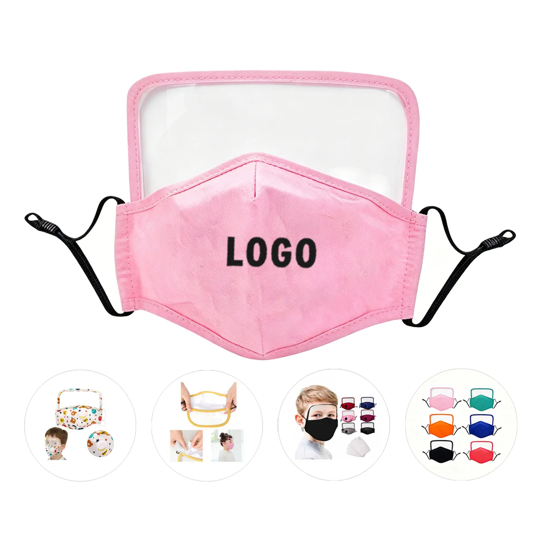 Children's Protective Face Mask with Eye Shield 2
