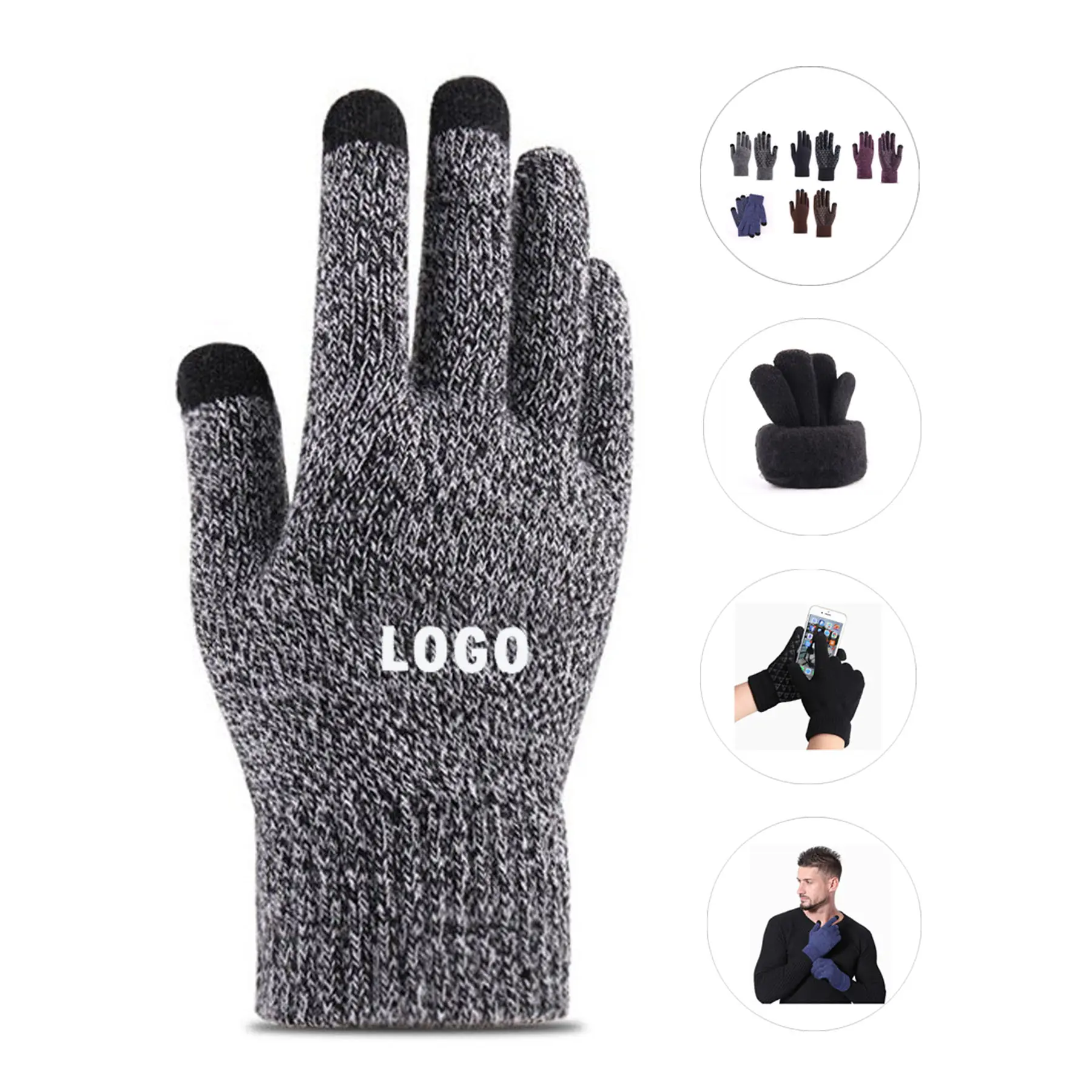Winter Grip Gloves with Touchscreen 2
