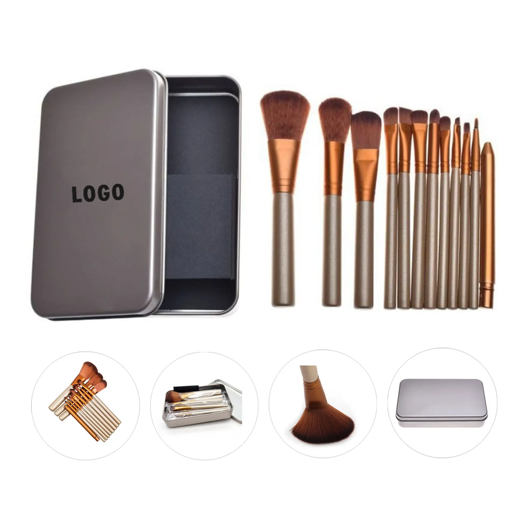 12-Piece Eyeshadow Brush Collection with Storage Case 2