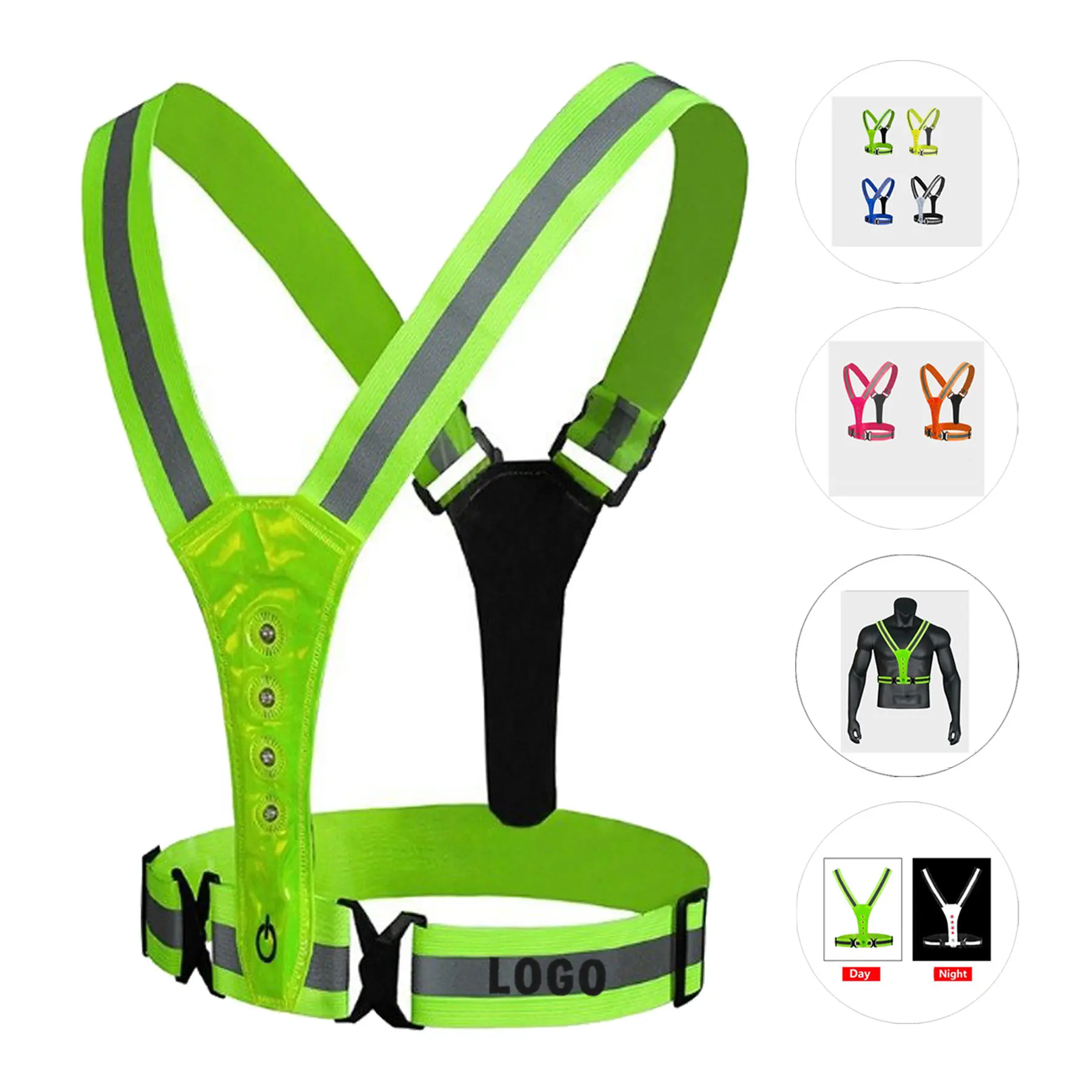 Active Light Reflective Exercise Vest 2
