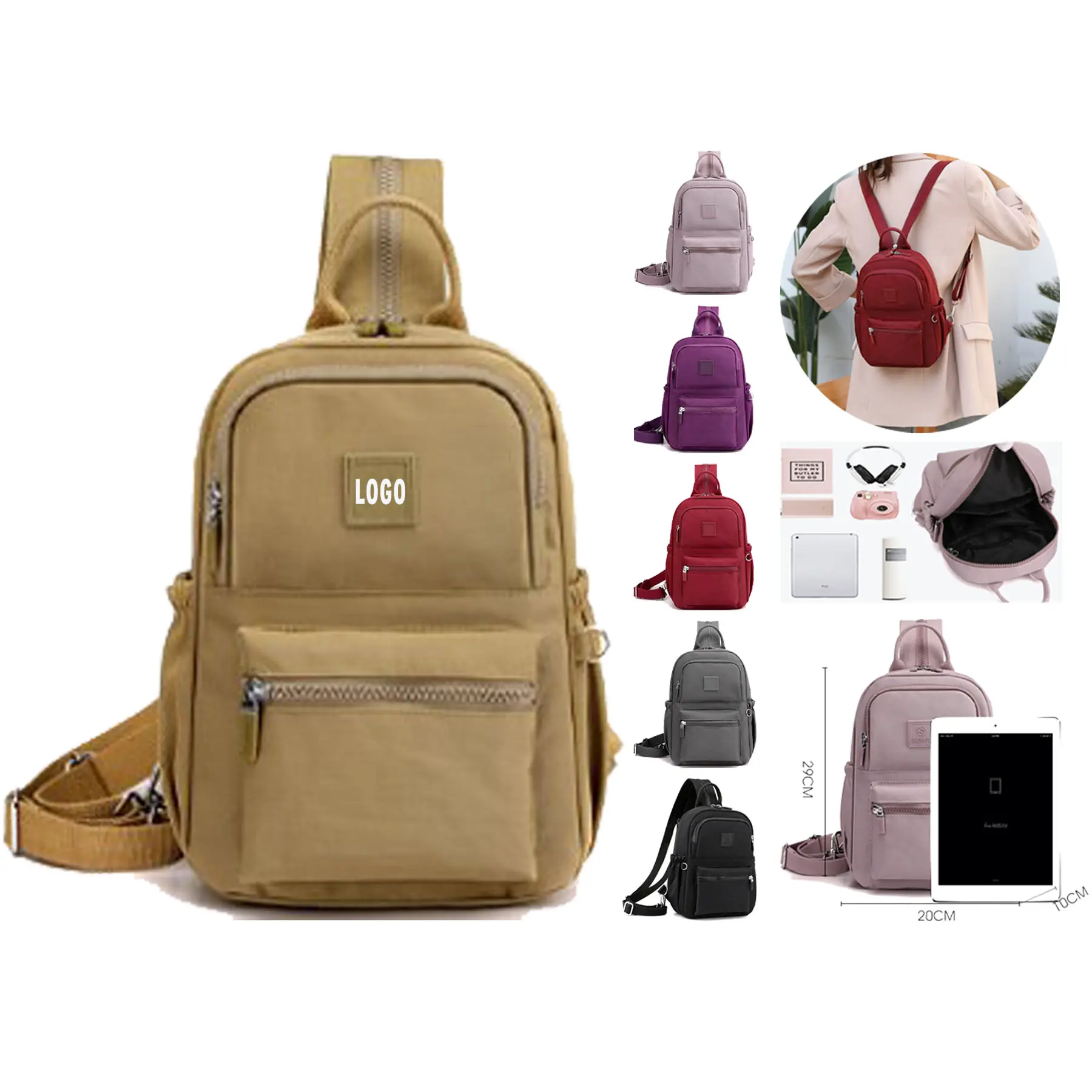 Versatile Everyday Nylon Backpack 2