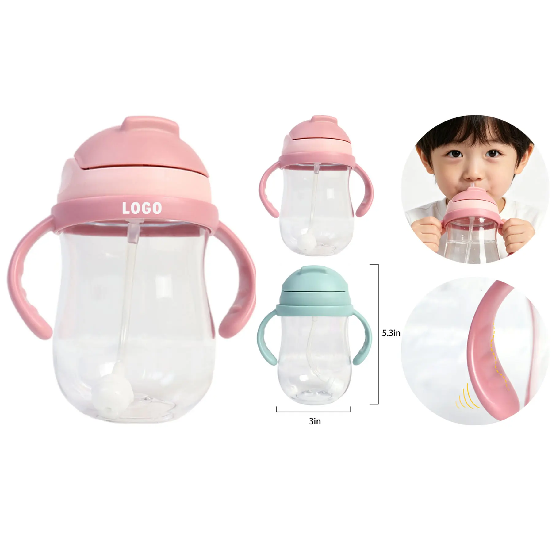 Silicone Spill-Proof Infant Drinking Bottle 2