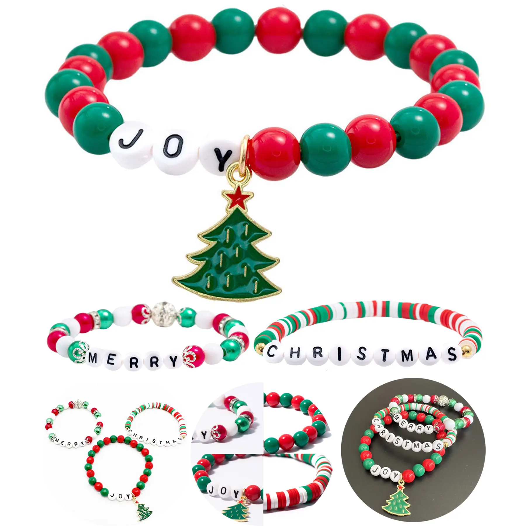Festive Beaded Elastic Bracelet 2