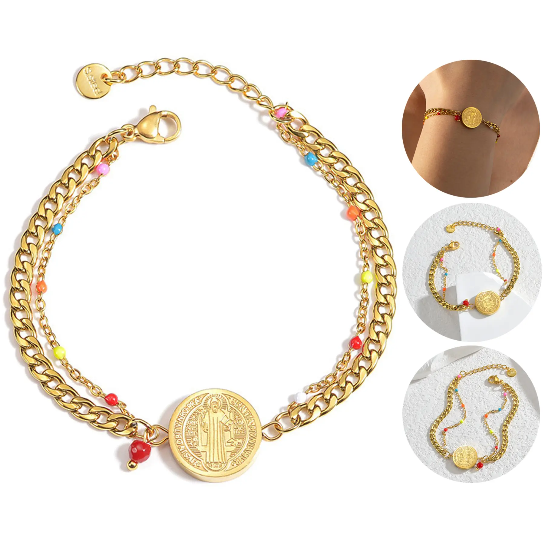 Artisan Portrait Chain Bracelet 2
