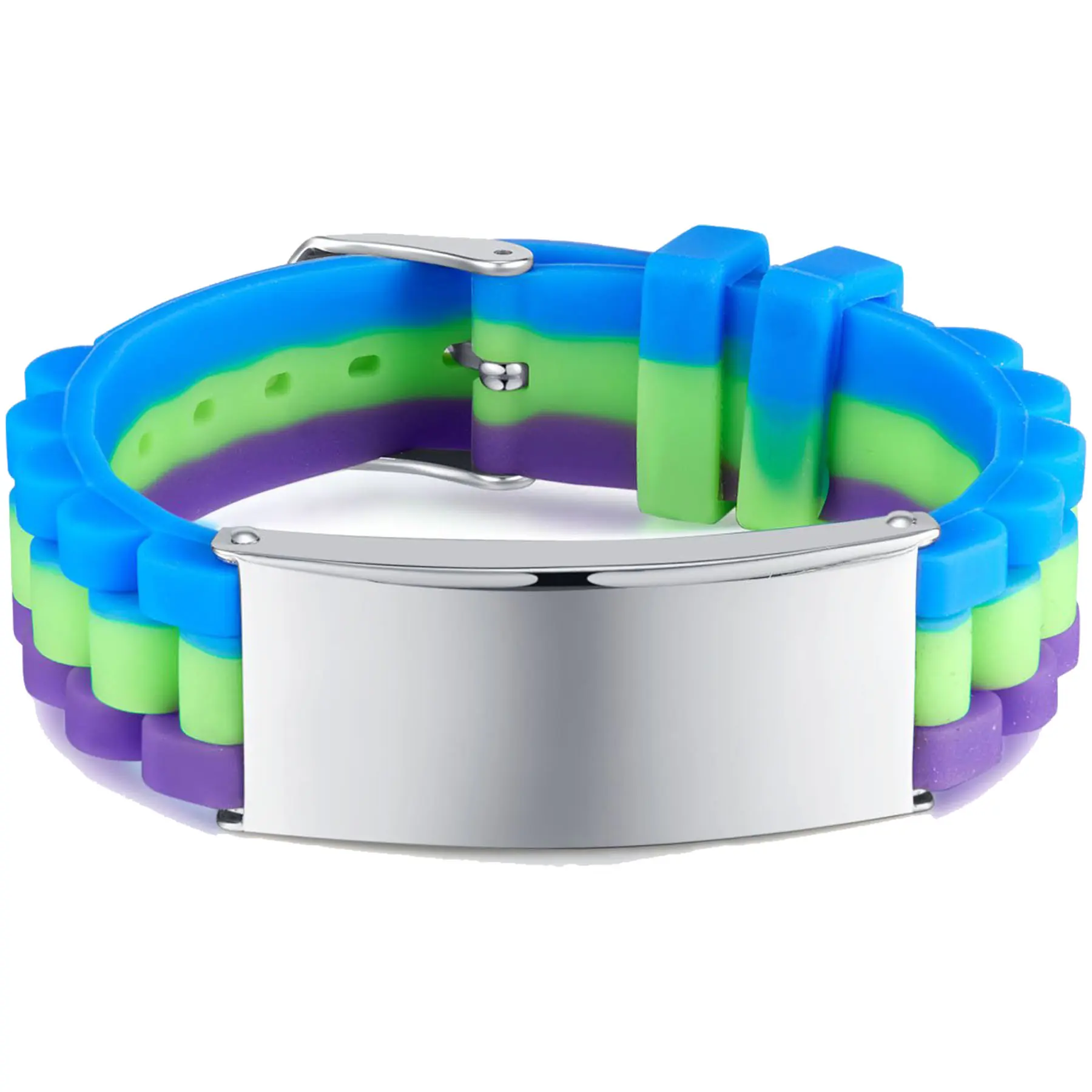 FlexiColor Silicone Metal Bracelet