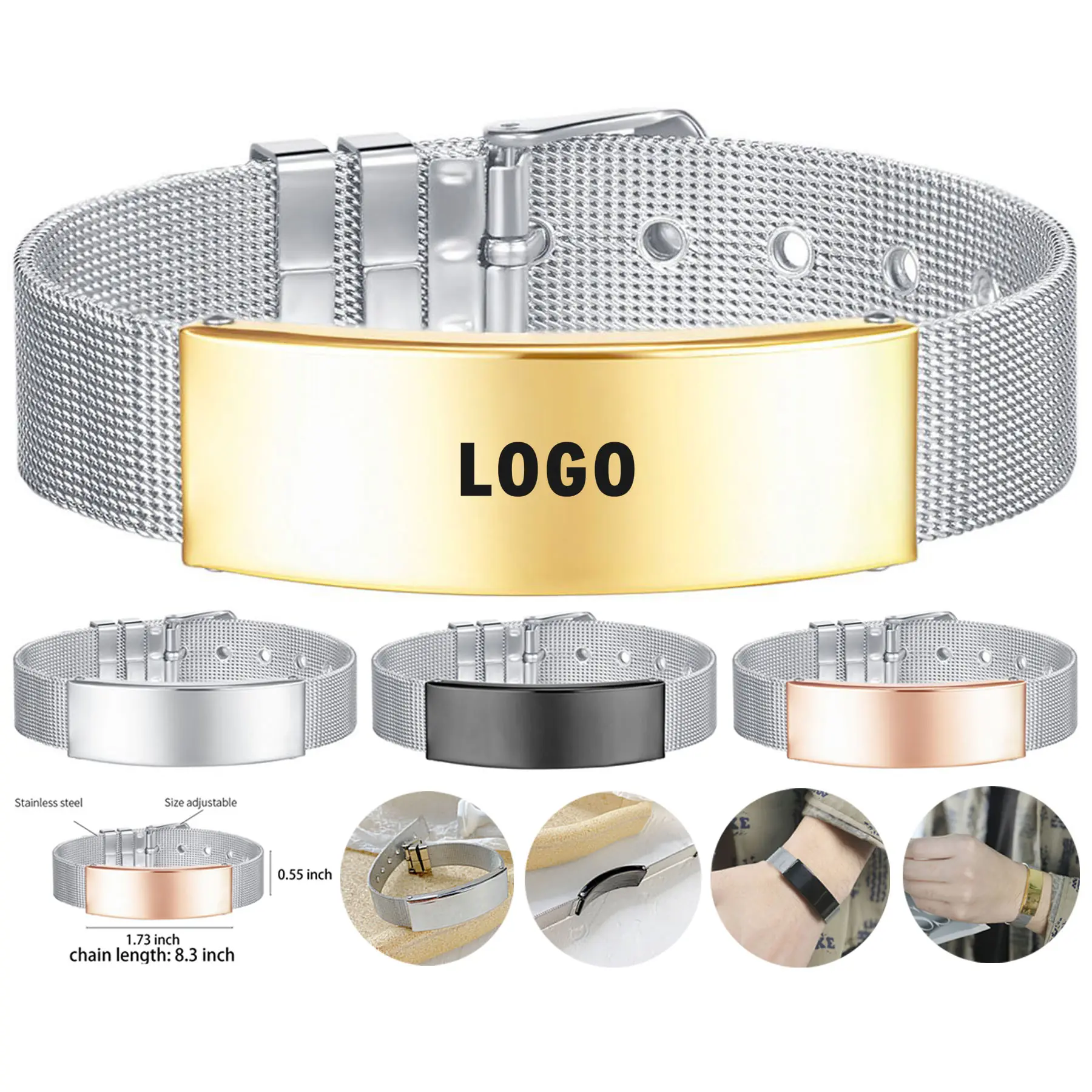 Classic Adjustable Steel Wristband 2