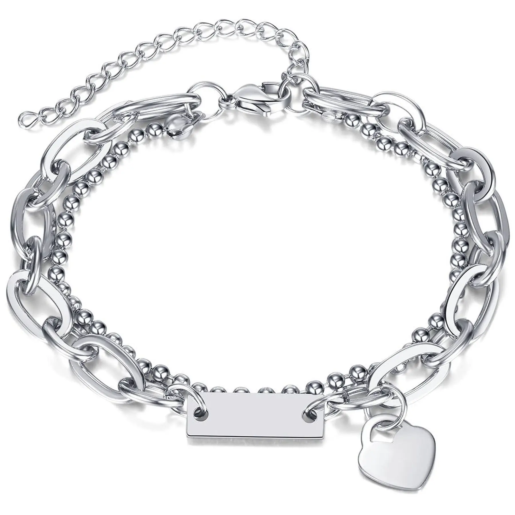 Elegant Dual-Layer Geometric Bracelet