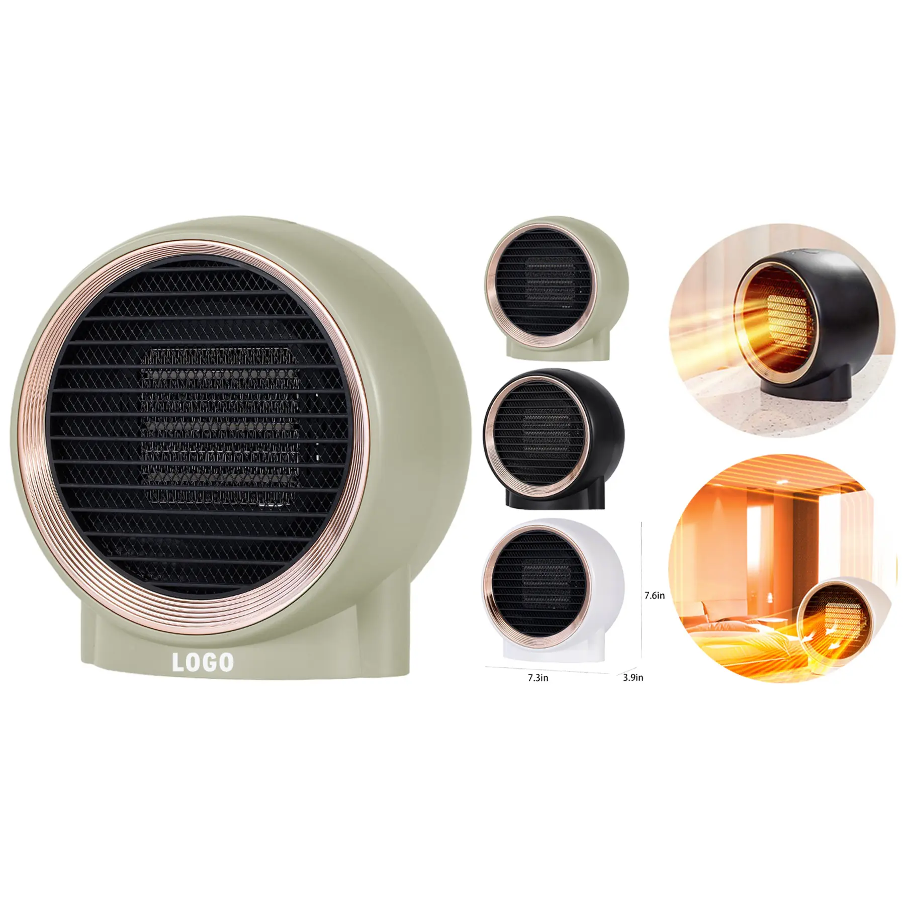 Compact Room Heater with Efficient Warmth Circulation 2