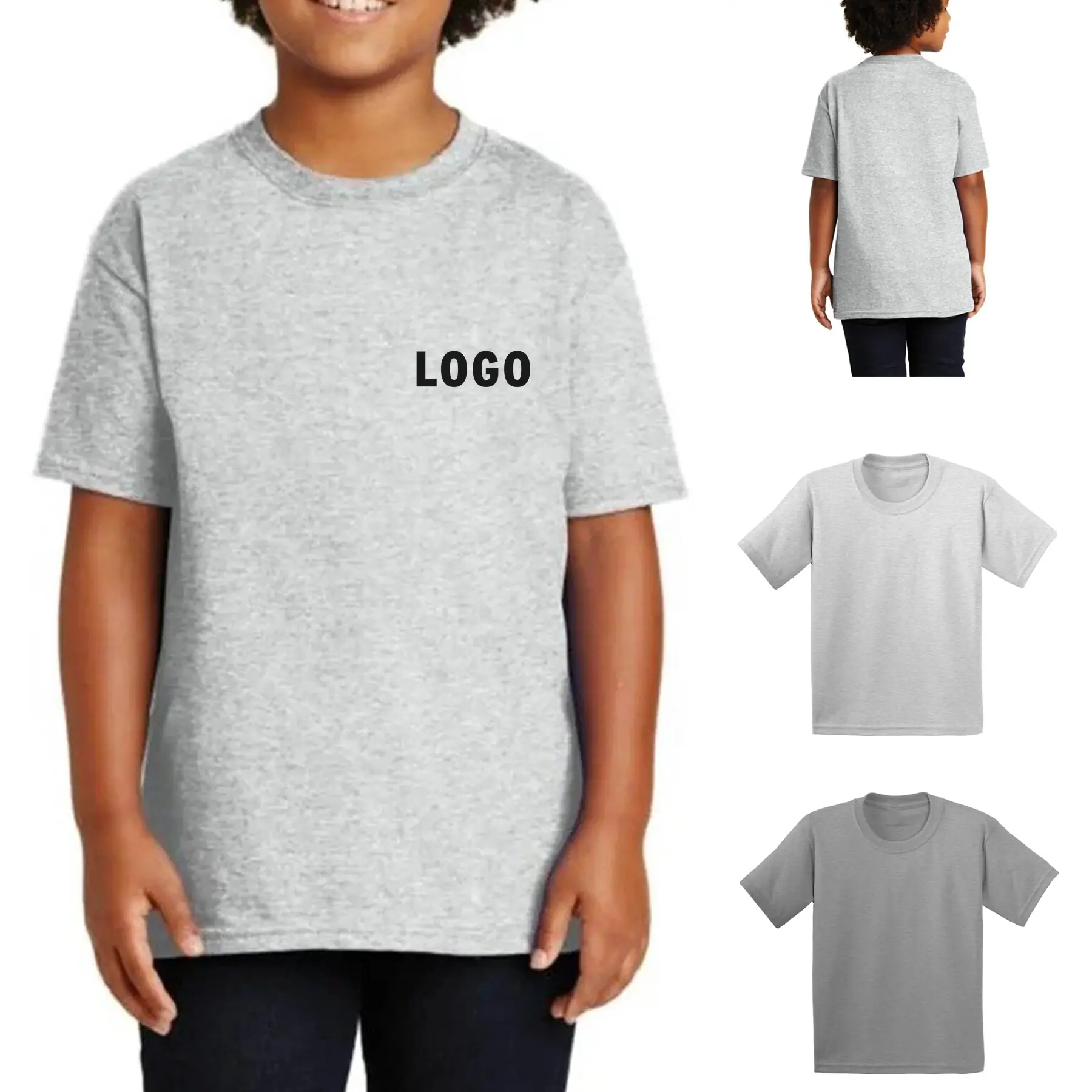 Youth Ultra Cotton Tee Light Heather 2
