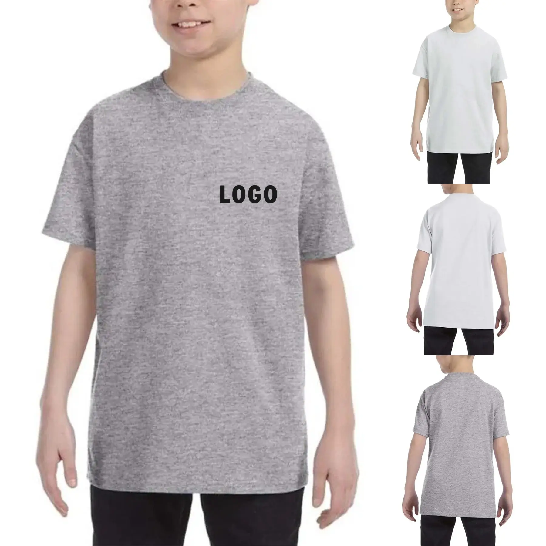 Youth Heavyweight Cotton T-Shirt for Custom Design 2