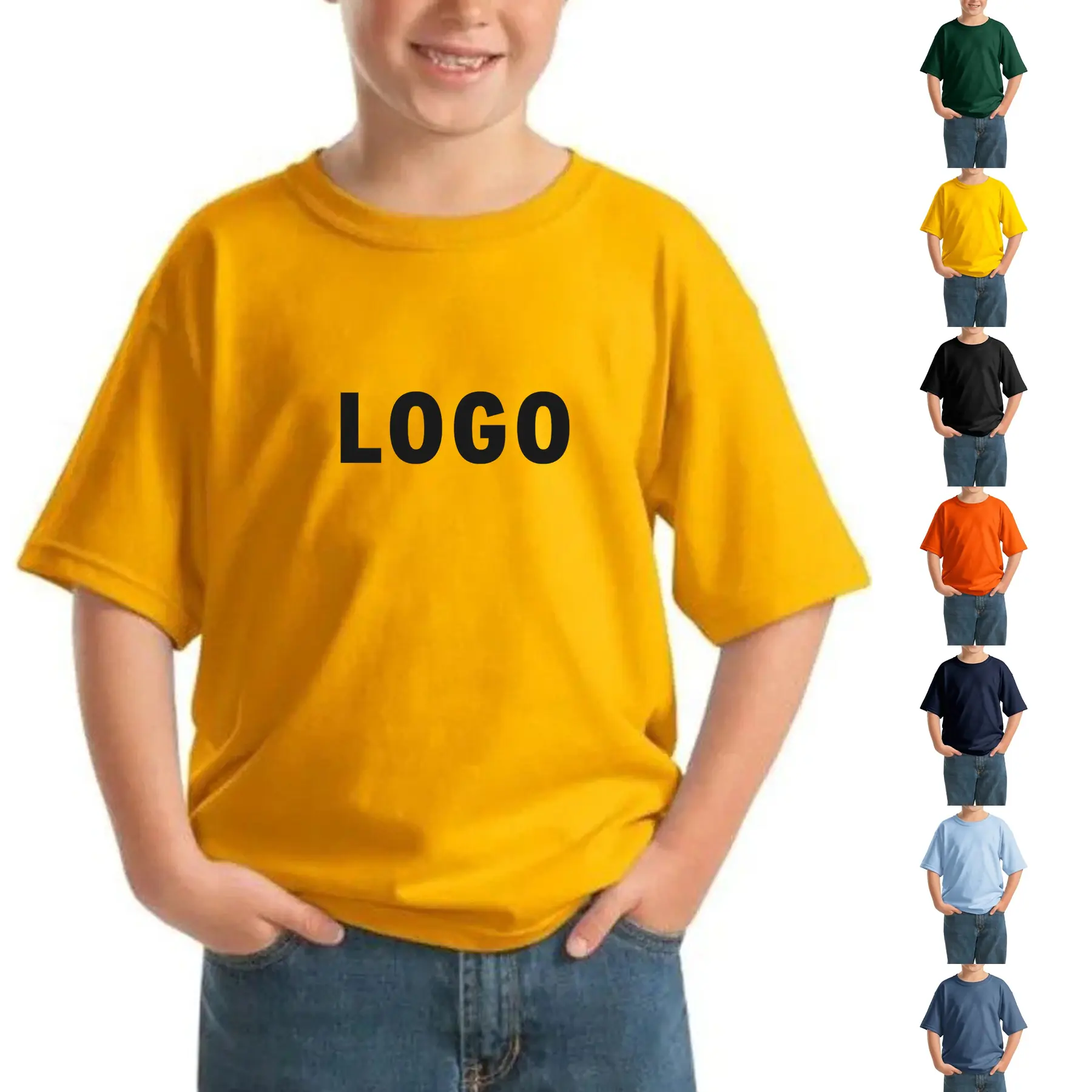 Youth Heavy 100% Cotton Tee for Custom Printing 2
