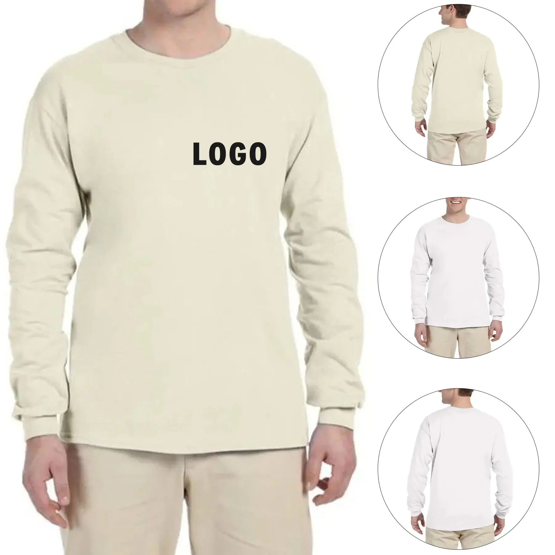 Classic Long Sleeve Tee for Custom Designs - Heavyweight Cotton 2