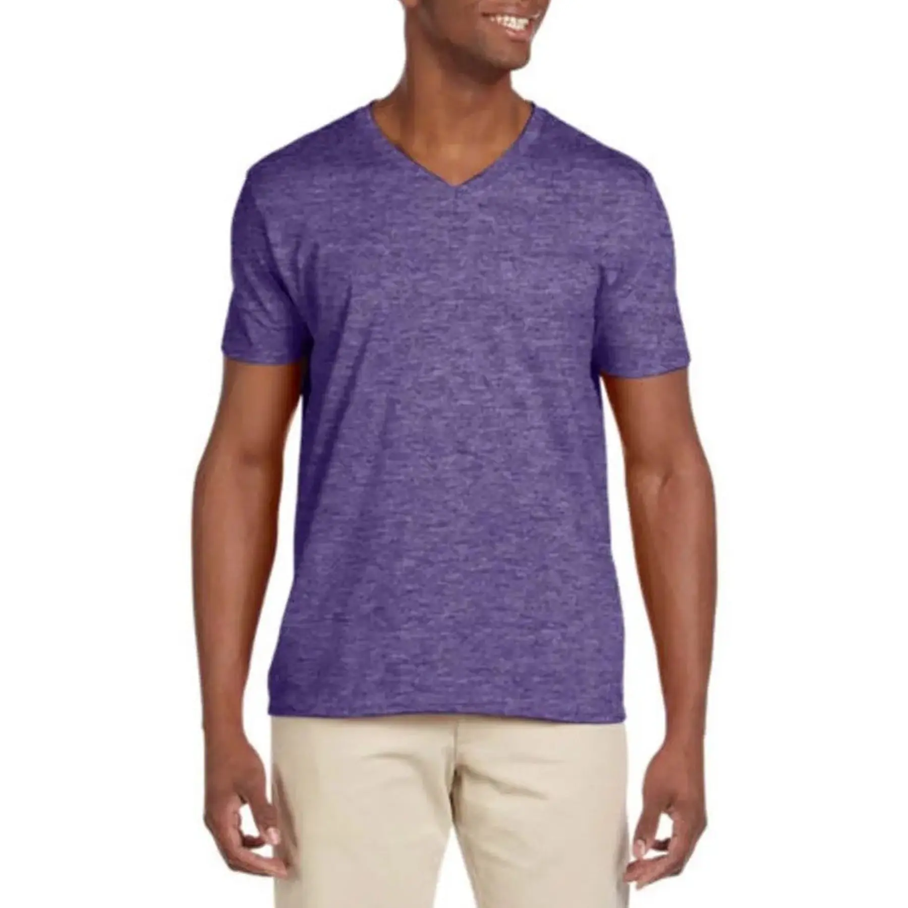 Soft Cotton V Neck Tee Men Premium Comfort