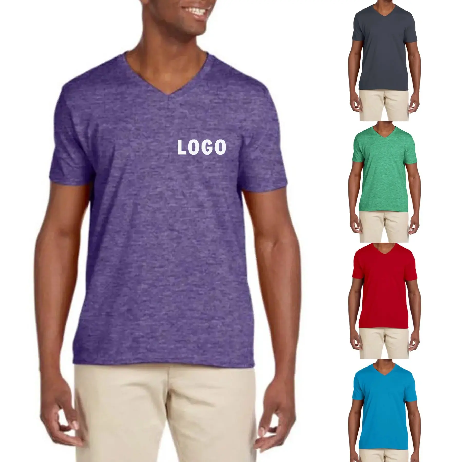 Soft Cotton V Neck Tee Men Premium Comfort 2