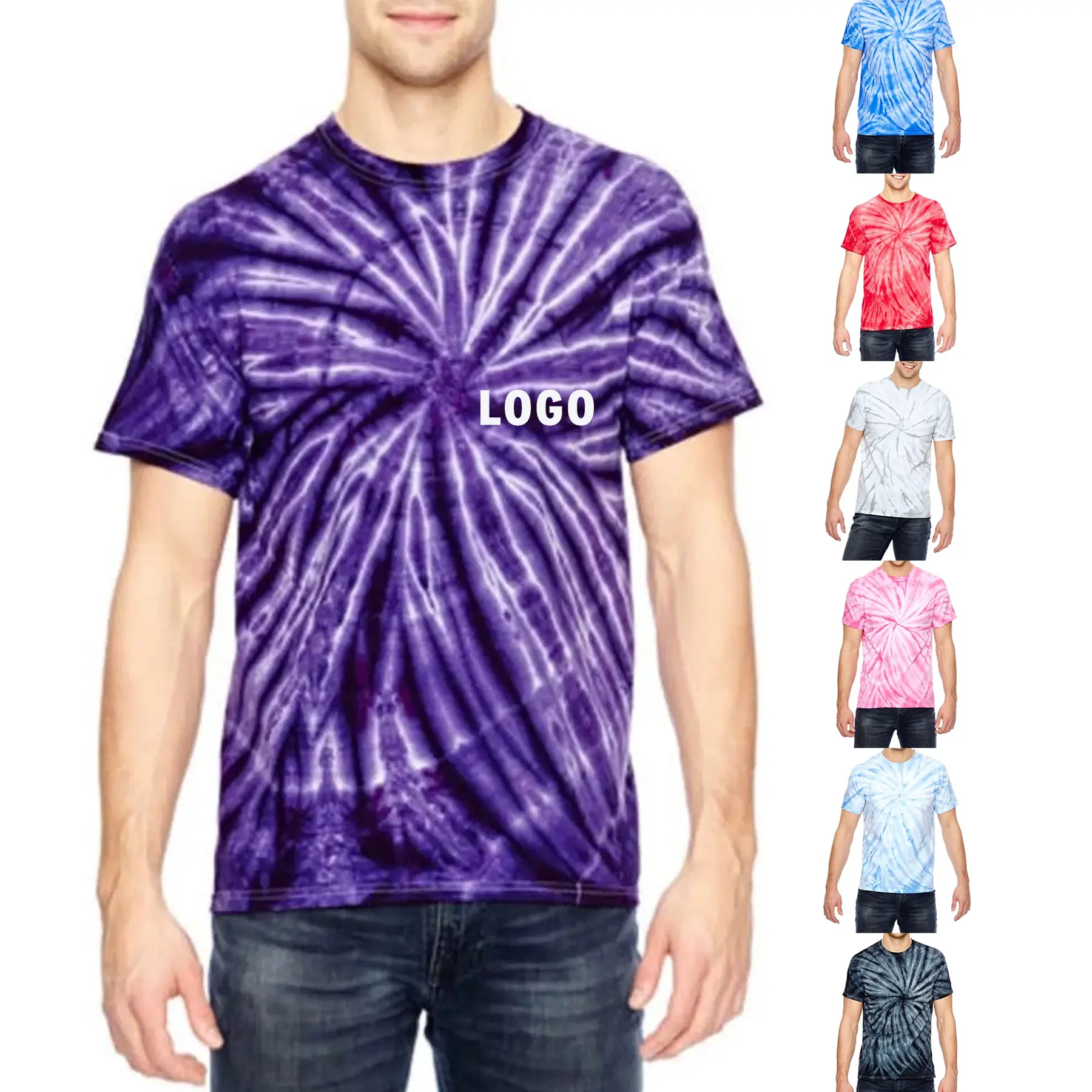 Vibrant Tonal Cyclone Tie Dye Retro T Shirt 2