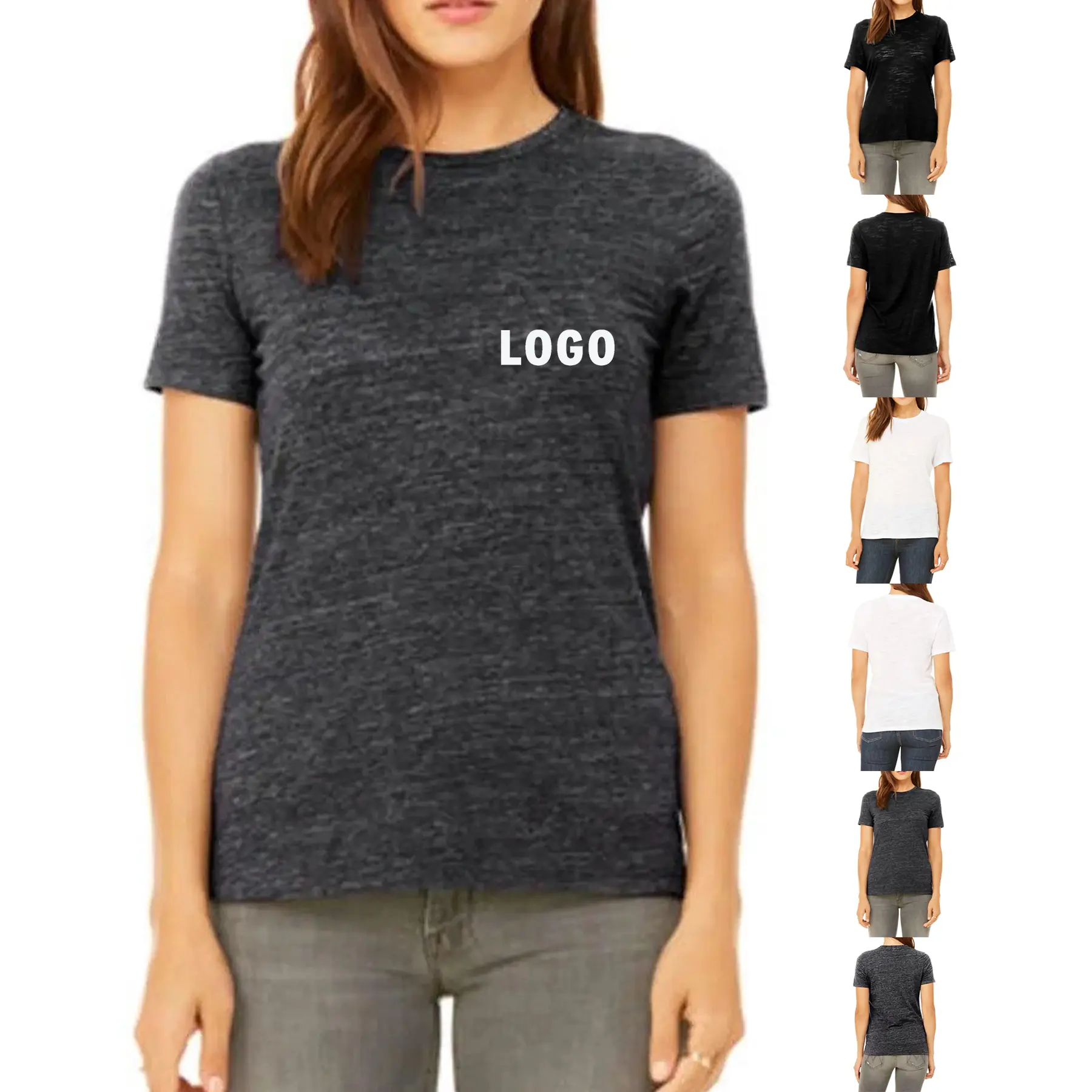Women Relaxed Jersey Slub Tee Short Sleeve 2