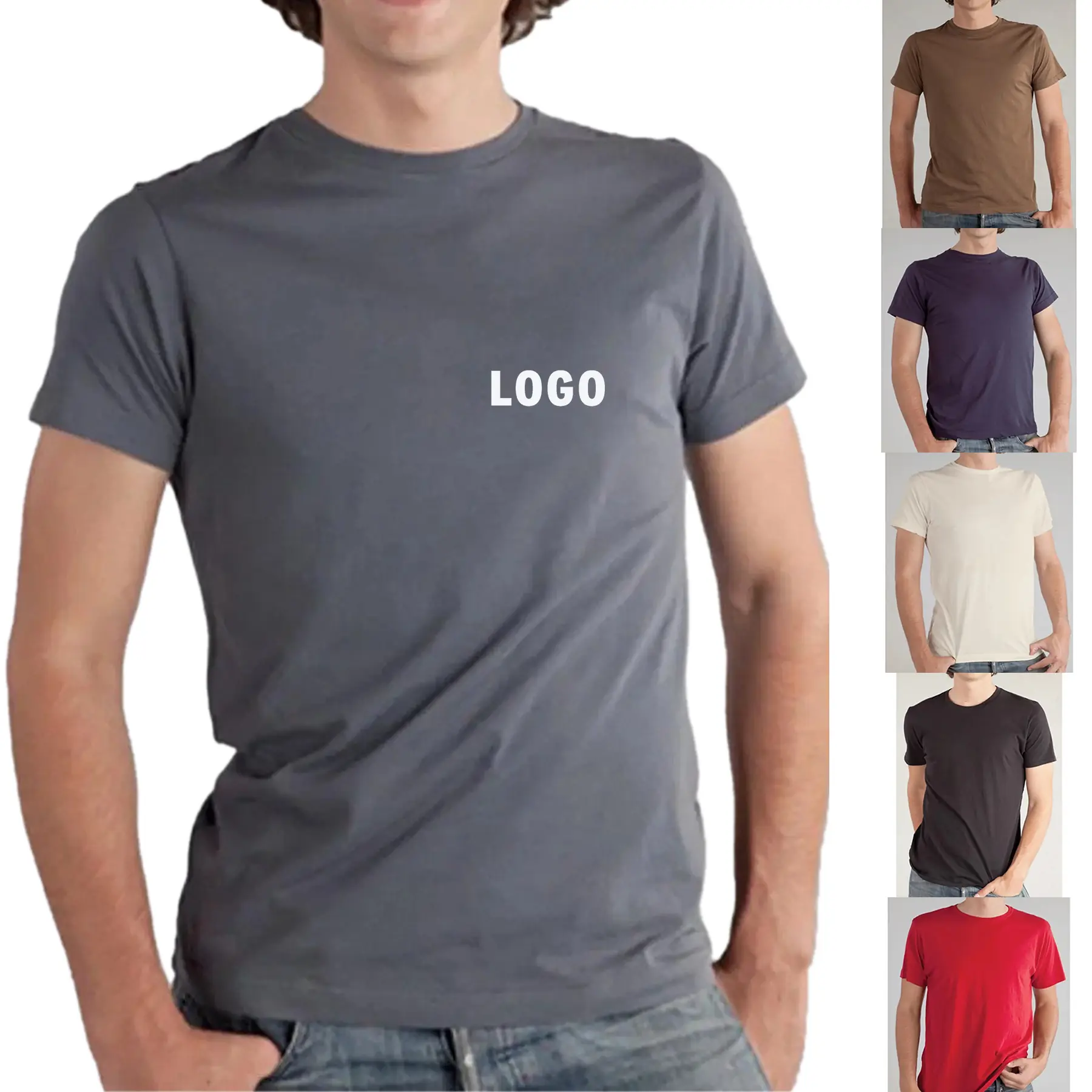 Soft Cotton Men T Shirt Removable Neck Label 2