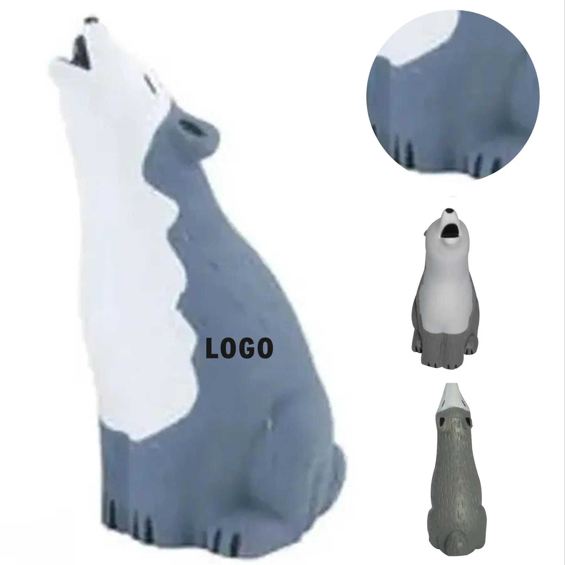 Custom Wolf Stress Squeeze Toy 2