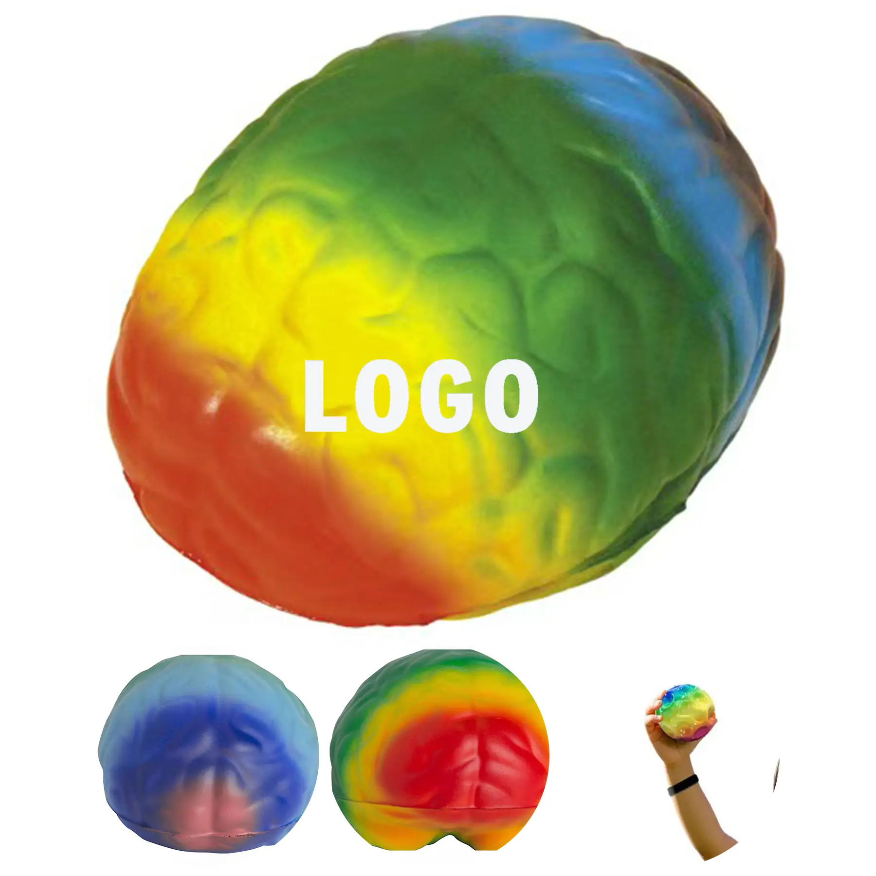 Vibrant Brain Squeeze Stress Ball 2