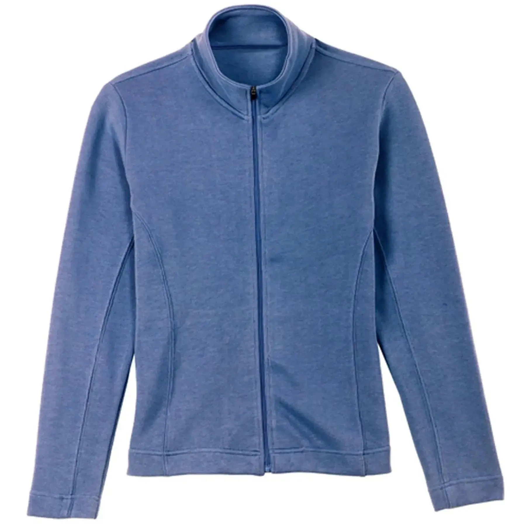 Women Full Zip Jacket Soft Flatback Rib Cotton Polyester Blend