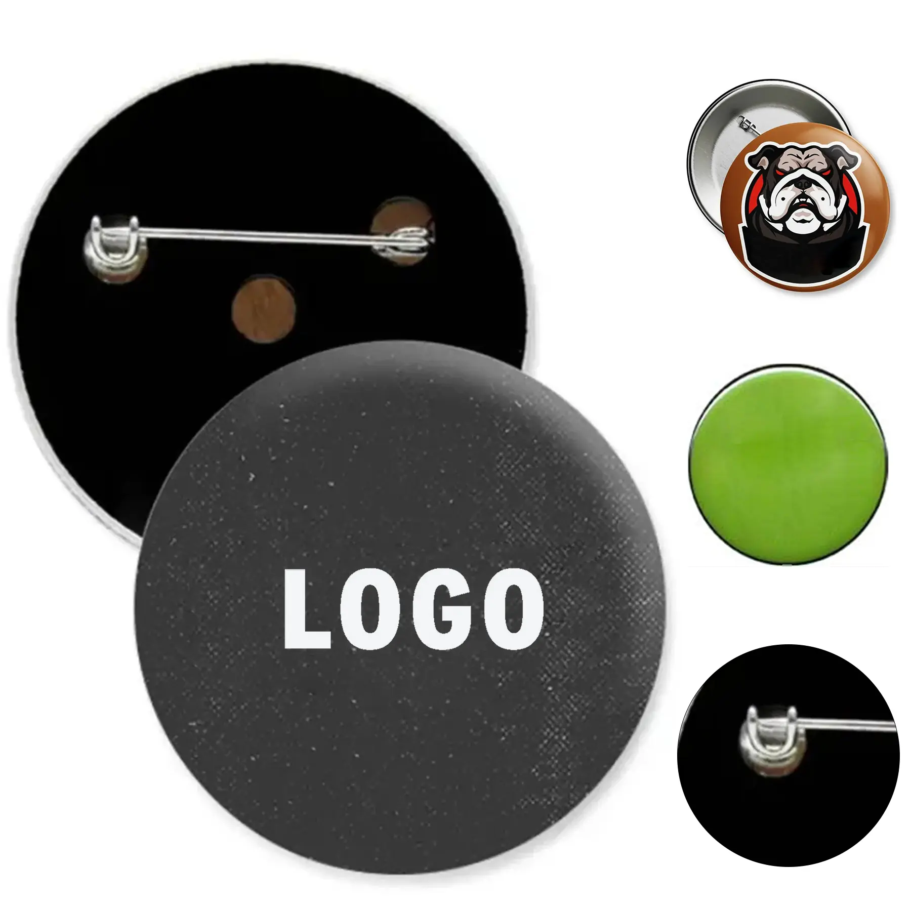 Customizable Photo Display Metal Pin Button 2.25 2