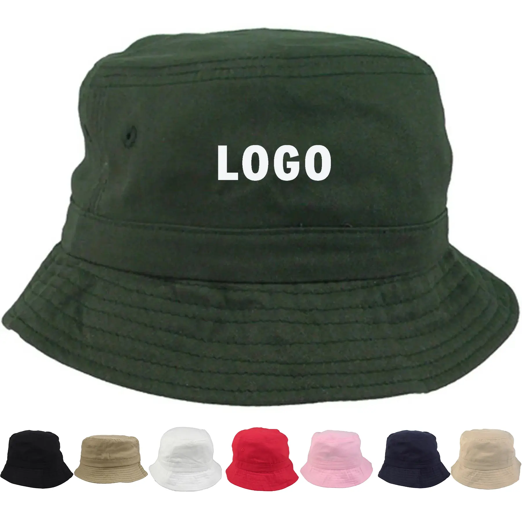 Unisex Cotton Bucket Cap One Size Fits Most 2