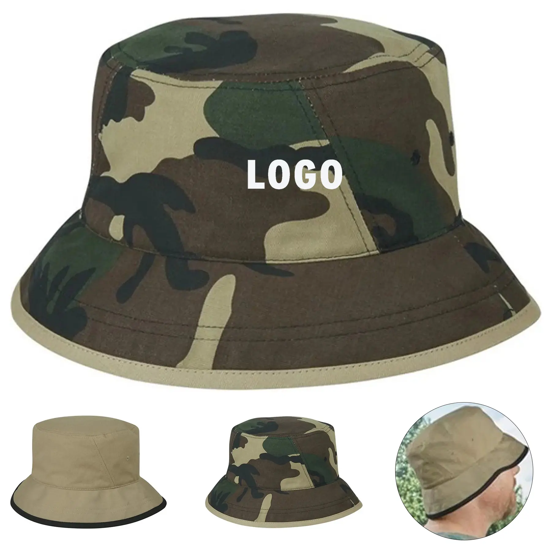 Custom Cotton Twill Bucket Hat Transfer Print 2