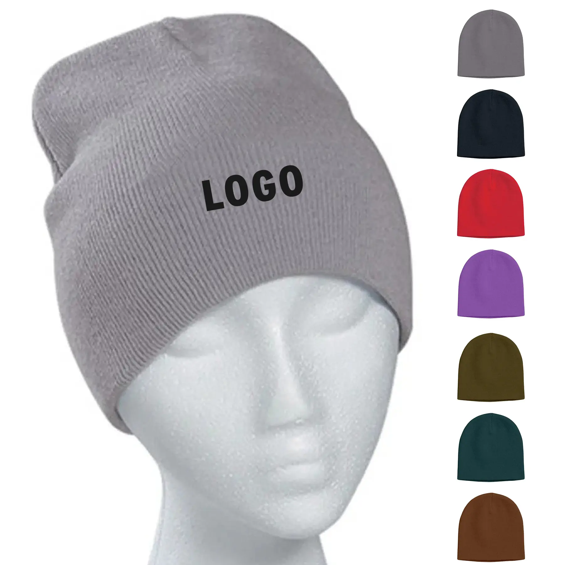Soft Acrylic Knit Beanie Hat 2