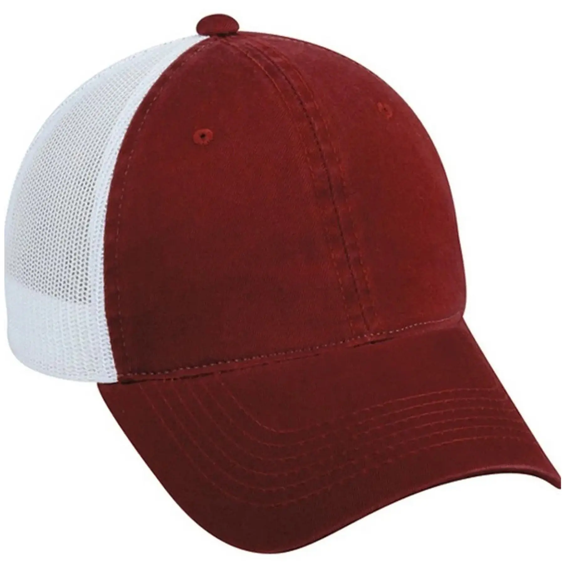 Vintage Washed Cotton Twill Front Mesh Back Dad Hat Unstructured Cap