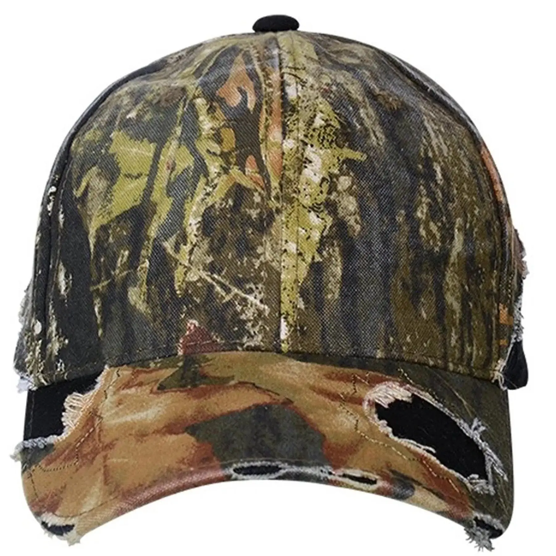 Camo Trucker Cap Frayed Brim